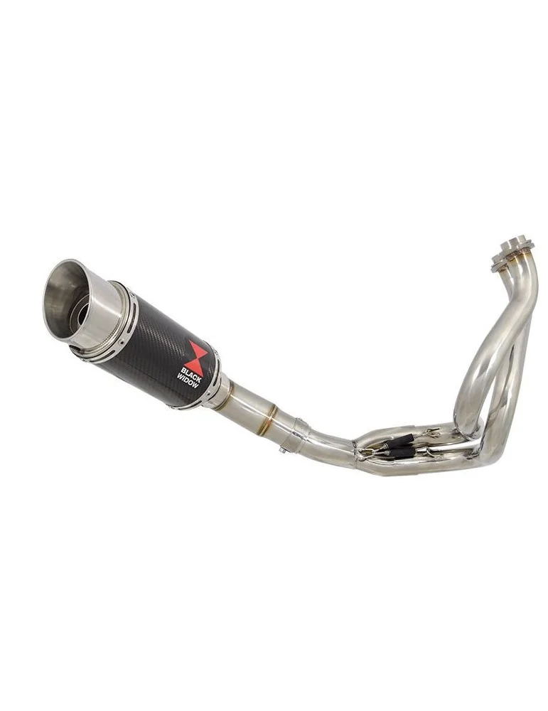 Kawasaki ER-6N ER-6F ER650 2005-2011 Passage Bas Decata Ligne complète + Silencieux Rond En Carbone 200mm