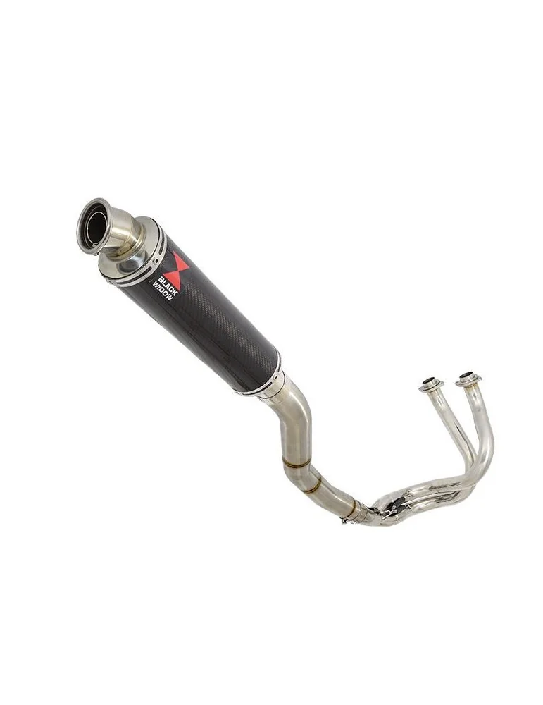 Kawasaki ER-6N ER-6F ER650 2005-2011 Passage Haut Decata Ligne complète + Silencieux Rond En Carbone 350mm