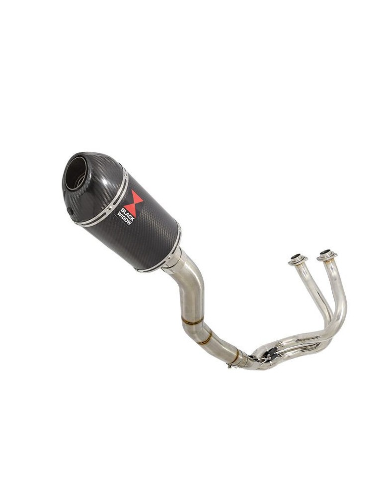 Kawasaki ER-6N ER-6F ER650 2005-2011 Passage Haut Decata Ligne complète + Silencieux Ovale Noir En Inox + Carbone