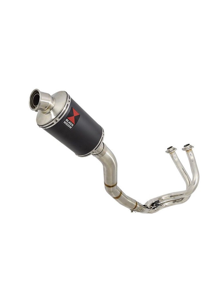 Kawasaki ER6 ER-6 ER650 2005-2011 Passage Haut Decata Ligne complète + Silencieux Ovale Noir En Inox 230mm