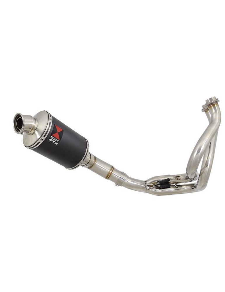 Kawasaki ER6 ER-6 ER650 2005-2011 Passage Bas Decata Ligne complète + Silencieux Ovale Noir En Inox 230mm
