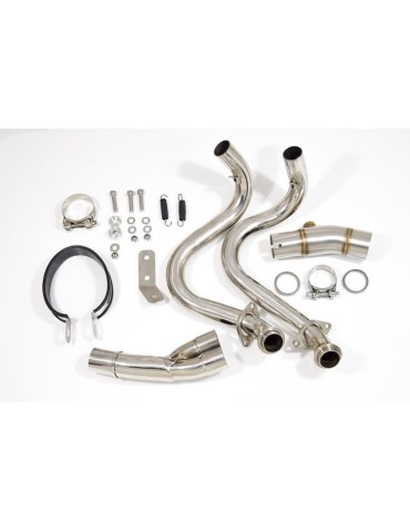 Kawasaki ER6 ER-6 ER650 2005-2011 Passage Bas Decata Ligne complète + Silencieux Ovale Noir En Inox 230mm