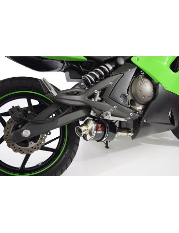Kawasaki ER6 ER-6 ER650 2005-2011 Passage Bas Decata Ligne complète + Silencieux Ovale Noir En Inox 230mm