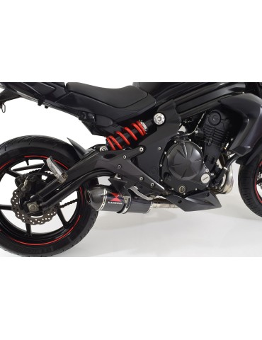 Kawasaki ER-6N ER-6F ER650E 2012-2017 Decata Ligne complète + Silencieux Ovale en Carbone + Carbone 300mm