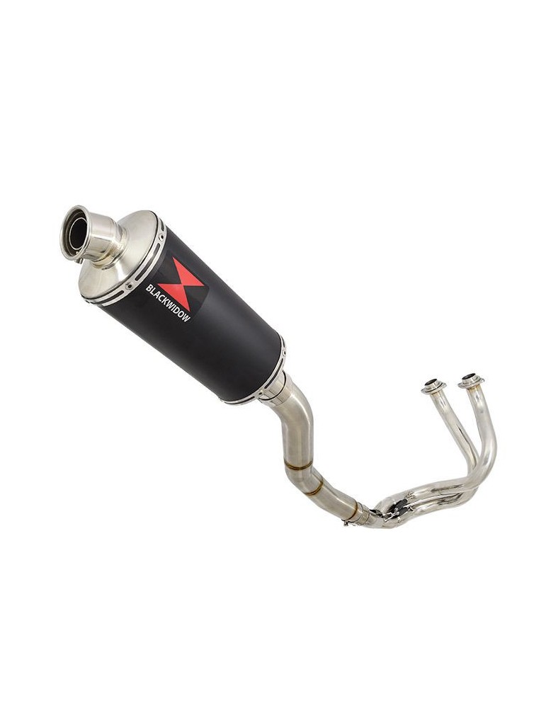 Kawasaki ER-6N ER-6F ER650 2005-2011 Passage Haut Decata Ligne complète + Silencieux Ovale Noir En Inox 300mm