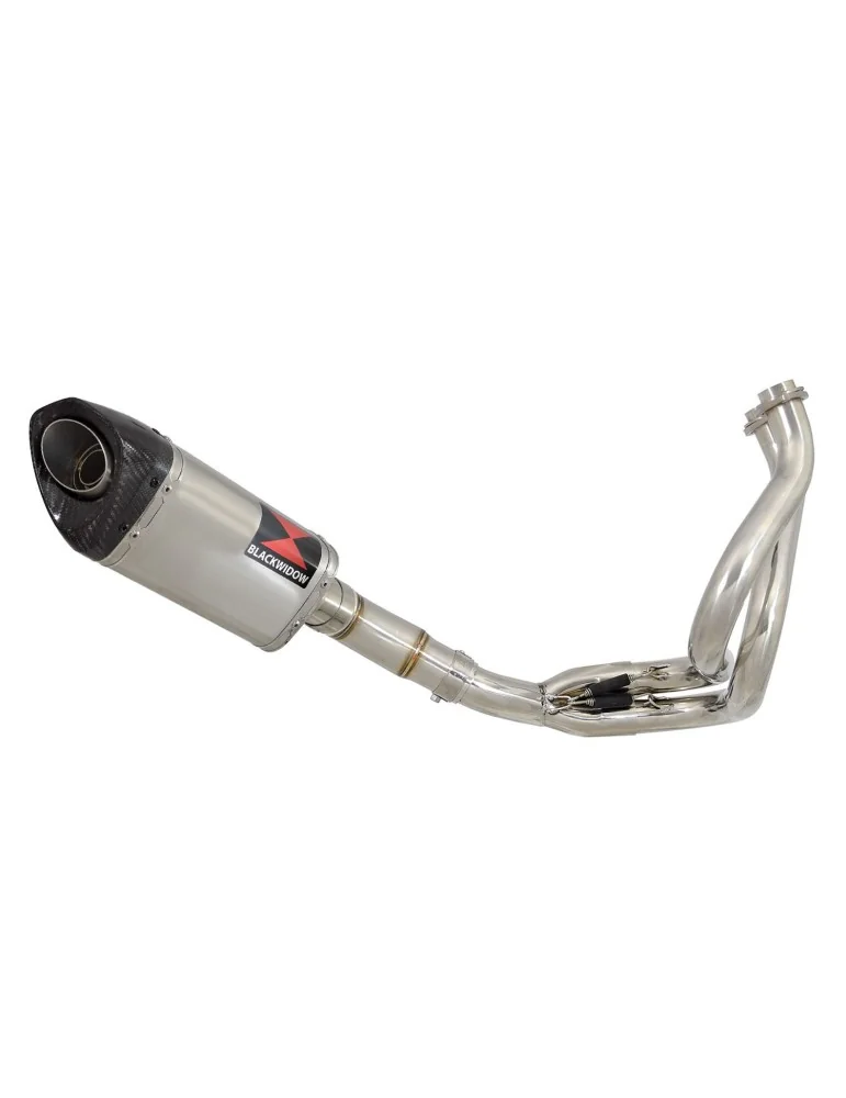 Kawasaki ER-6N ER-6F ER650E 2012-2017 Decata Ligne complète + Silencieux Tri Ovale en Inox + Carbone 250mm