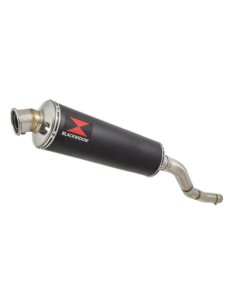 Kawasaki ER-6N ER-6F ER650 2005-2011 Passage Haut Tube de raccord et Silencieux Rond Noir En Inox 400mm