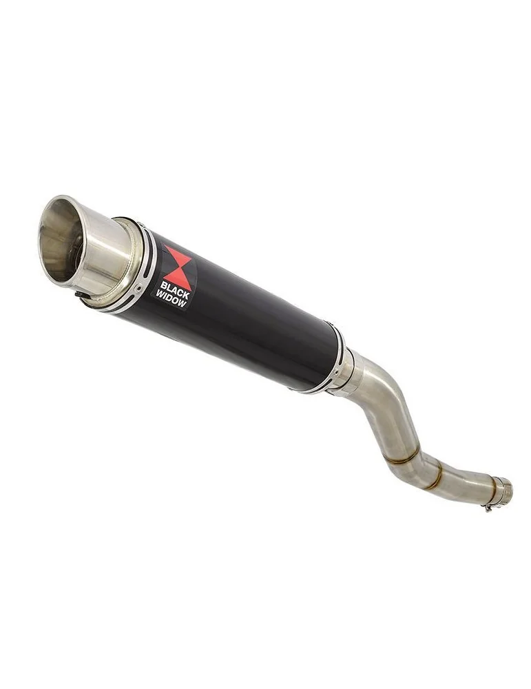 Kawasaki ER-6N ER-6F ER650 2005-2011 Passage Haut Tube de raccord et Silencieux Rond GP Style Noir En Inox 350