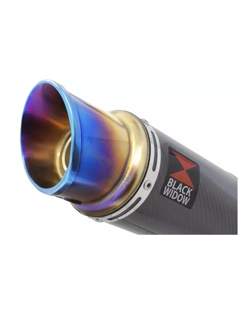 XT125R XT125X Tube de raccord & Silencieux GP Rond En Carbone + Canule en Inox Anodisé 230mm