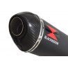 XT125R XT125X Tube de raccord & Silencieux Ovale Noir En Inox + Canule En Carbone 400mm